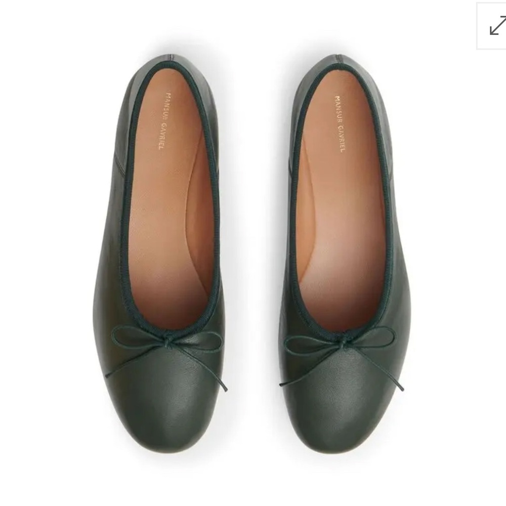 Mansur Gavriel Dream Ballet Flats in Green